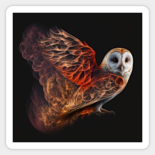 Barn Owl Wisps 03 Sticker